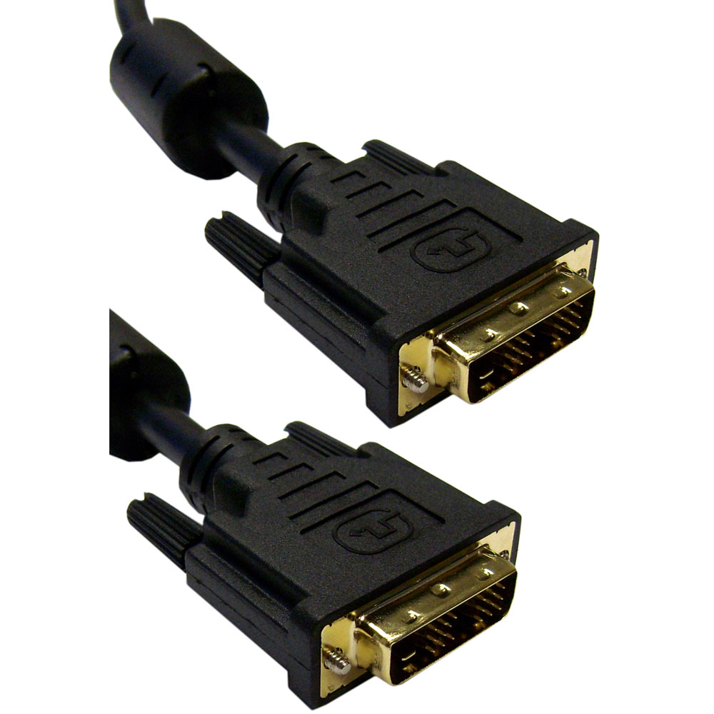 Cable, DVID, Male / Male, Single link, Black, 5 meter Compatible