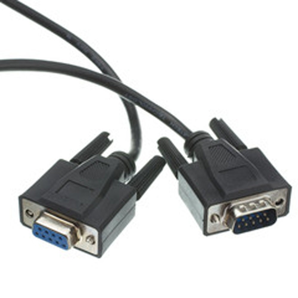 inc m-cable Cable,  Compatible DB9  6' Black, M/F, Cable Inc 1:1,