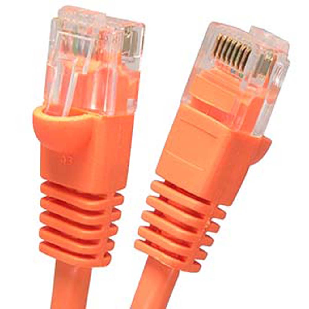 Cable, Cat5E, w/Molded Boots, Orange, 150' Compatible Cable Inc